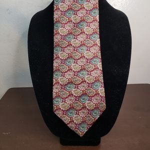 Christian Dior Burgundy Paisley Silk Tie